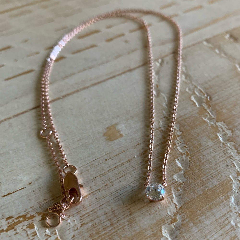 Nordstrom CZ Pendant Necklace in Rose Gold - Picture 5 of 5